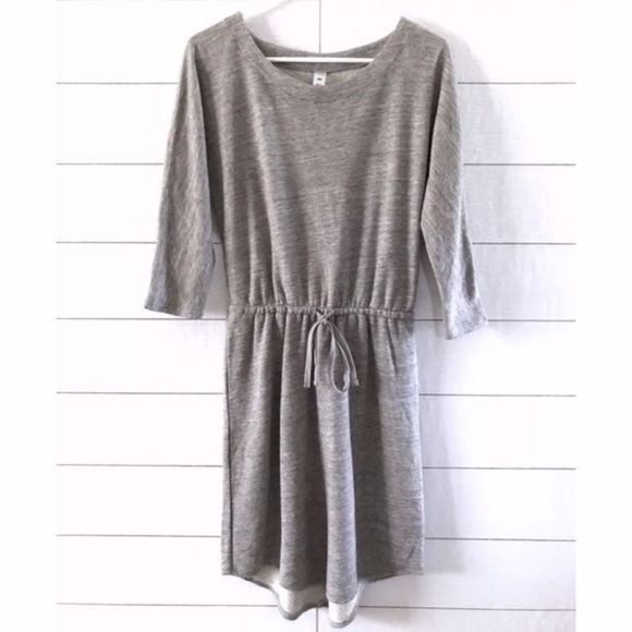 Old Navy Dresses & Skirts - Old Navy Heather Gray 3/4 Sleeve Sweater Dress